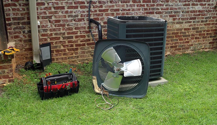 AC component repairing service in progress