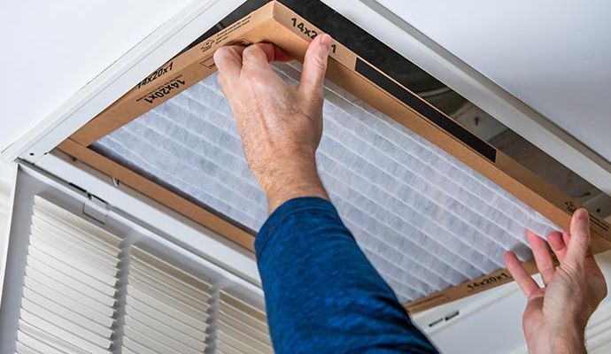 Air vent filter installation