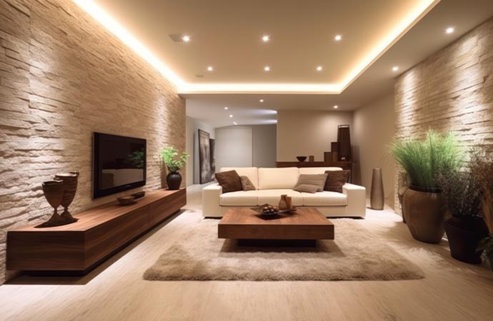Cove lighting clearance living room
