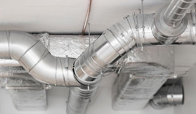 Newly installed air duct system
