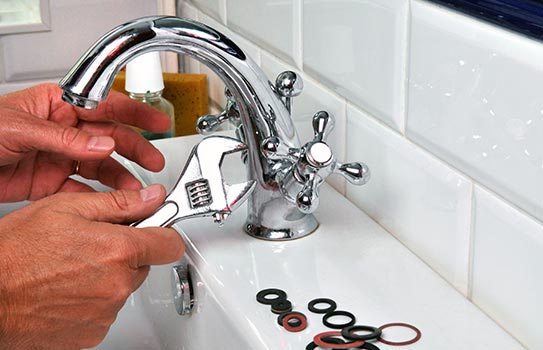 Installing sink and faucet