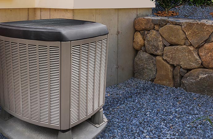 heating and air conditioning heat pump unit