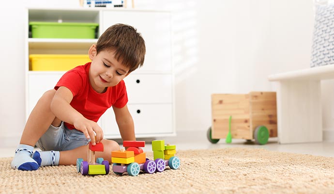 Children playing on the floor