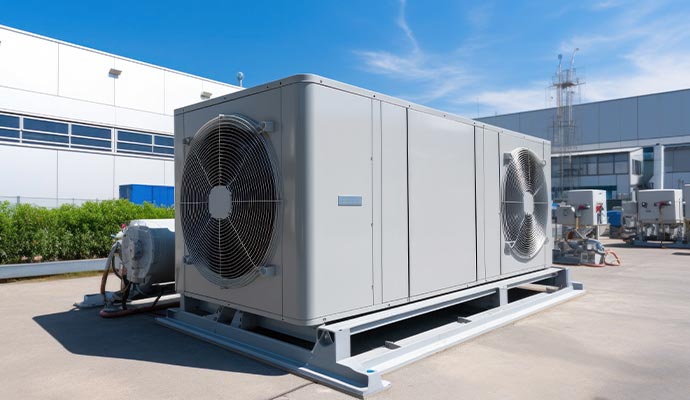 Installed commercial HVAC system
