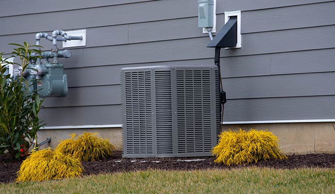 Outdoor residential air conditioner unit