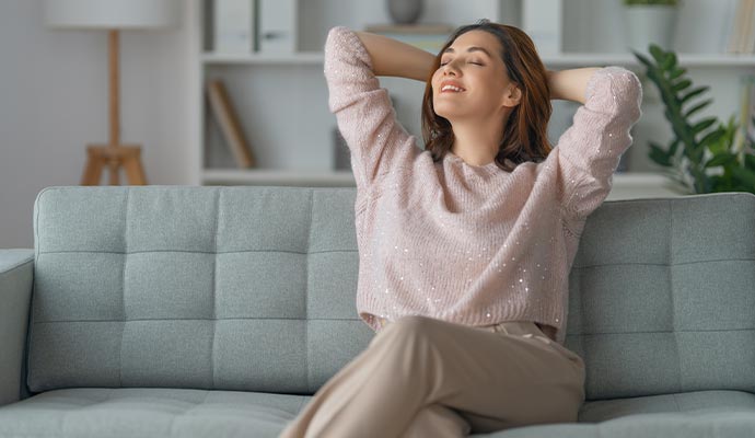 A person relaxing