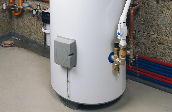Installed water heater