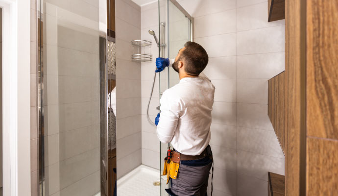 professional fixing shower