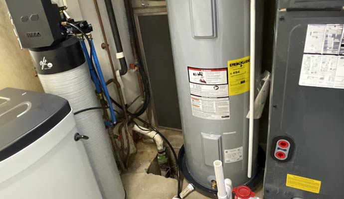 Residential water heater and water softener installation