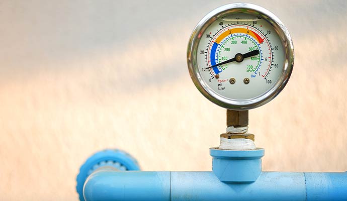 Residential water line pressure testing