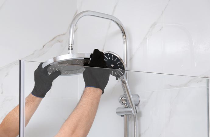 Shower repair services in action.